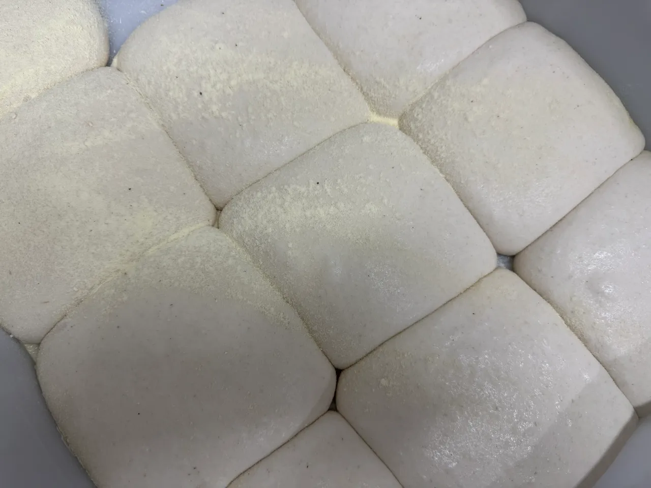 L'impasto, a lunga lievitazione